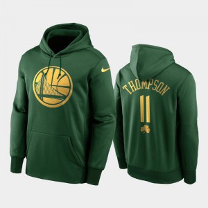 Men Klay Thompson #11 Golden State Warriors 2020 St. Patrick's Day Golden Limited Pullover Green Hoodie 813482-239