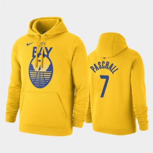 Mens Eric Paschall #7 Pullover Golden State Warriors Statement Gold Hoodie 687218-423
