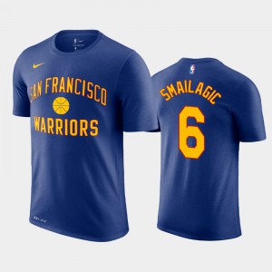 Mens Alen Smailagic #6 Golden State Warriors Throwback Royal Hardwood Classics T-Shirts 285511-597