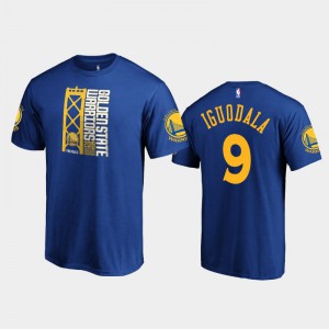 Men's Andre Iguodala #9 Identity Golden State Warriors Royal 2019 Western Conference Champions T-Shirts 328243-679