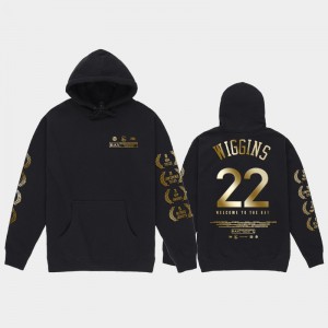 Men's Andrew Wiggins #22 Golden State Warriors Men Check The Credits NBA Remix Black Hoodies 809410-546
