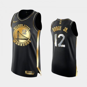 Men Kelly Oubre Jr. #12 Golden State Warriors Authentic Golden 6X Champs Limited Golden Authentic Black Jersey 251893-796
