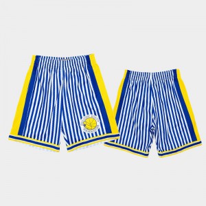 Men Golden State Warriors Blue 1990-91 Hardwood Classics Basketball Striped Shorts 913802-647