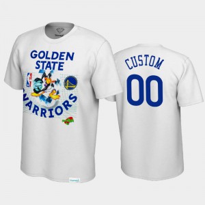 Mens #00 Limited Custom Diamond Supply Co. x Space Jam x NBA White Golden State Warriors T-Shirt 292085-892