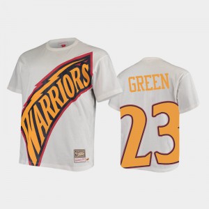 Men Draymond Green #23 Hardwood Classics White Big Face Golden State Warriors T-Shirt 535703-323