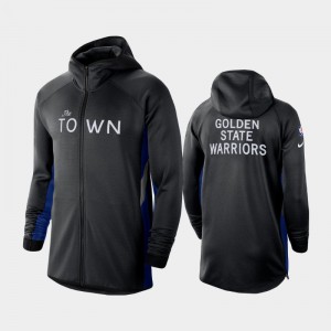 Men's 2019-20 Showtime Full-Zip Golden State Warriors Earned Edition Black Hoodie 712713-296