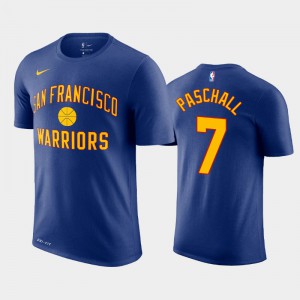 Men's Eric Paschall #7 Golden State Warriors Hardwood Classics Royal Throwback T-Shirt 484662-787
