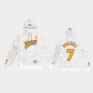 Mens Eric Paschall #7 Aape White Camo Pullover Golden State Warriors Hoodies 903093-450