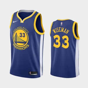 Men James Wiseman #33 Golden State Warriors Blue Icon First Round Pick 2020 NBA Draft Jersey 936325-400