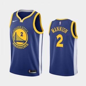 Men Nico Mannion #2 Golden State Warriors Icon Blue 2020 NBA Draft Jerseys 403583-519
