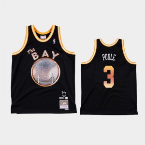 Mens Jordan Poole #3 Black NBA Remix Golden State Warriors E-40 Jerseys 403493-420