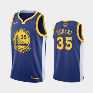 Men Kevin Durant #35 Blue Golden State Warriors Icon 2019 NBA Finals Jerseys 396729-491
