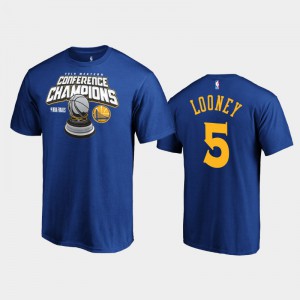 Men's Kevon Looney #5 Royal Level of Desire Golden State Warriors 2019 Western Conference Champions T-Shirts 659068-457