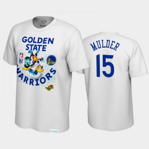 Men Mychal Mulder #15 Diamond Supply Co. x Space Jam x NBA White Golden State Warriors Limited T-Shirts 327439-828