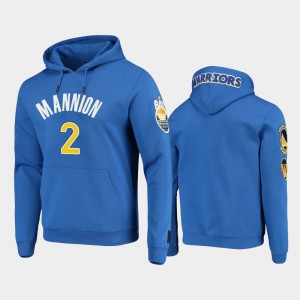 Mens Nico Mannion #2 Pro Standard Pullover Royal Golden State Warriors Hoodie 555428-873