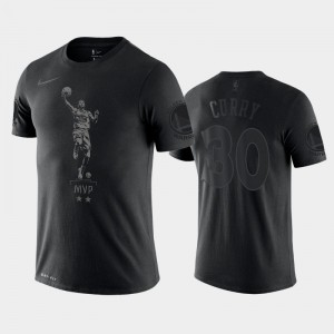 Men Stephen Curry #30 Trophy Golden State Warriors Black MVP T-Shirts 552574-996