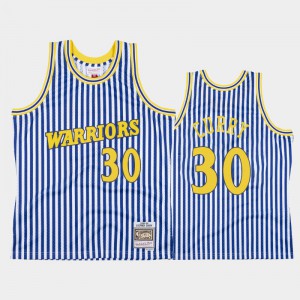 Mens Stephen Curry #30 Blue Golden State Warriors 1990-91 Striped Jerseys 291204-604