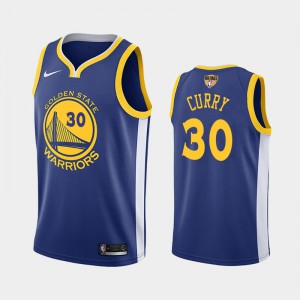 Men Stephen Curry #30 Blue 2019 NBA Finals Icon Golden State Warriors Jerseys 909762-247