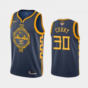 Men's Stephen Curry #30 Golden State Warriors Navy 2019 NBA Finals City Jerseys 153917-327