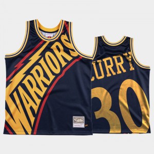 Men Stephen Curry #30 HWC Big Face Navy Golden State Warriors Jerseys 426425-628