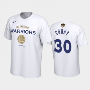 Men's Stephen Curry #30 2019 NBA Finals Bound White Golden State Warriors T-Shirt 297685-410