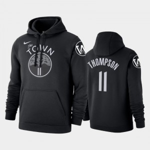 Mens Klay Thompson #11 Black City Pullover Golden State Warriors Hoodies 465494-286
