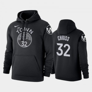 Men's Marquese Chriss #32 Golden State Warriors Pullover City Black Hoodie 600016-118