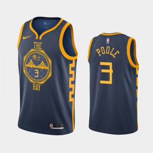 Men's Jordan Poole #3 City Navy Golden State Warriors 2019 NBA Draft Jersey 356357-962