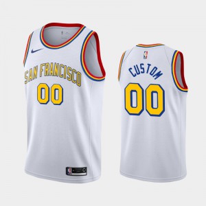 Men's White Golden State Warriors 2019-20 Personalized Hardwood Classics Jersey 367653-351