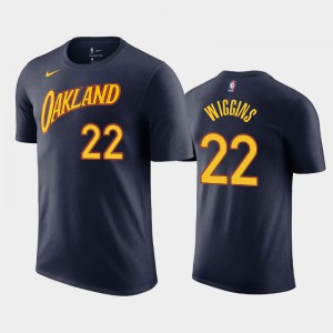 Mens Andrew Wiggins #22 Golden State Warriors Navy 2020-21 City T-Shirts 922557-282