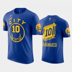 Men Brad Wanamaker #10 2020-21 Golden State Warriors Blue Hardwood Classics T-Shirt 627373-138