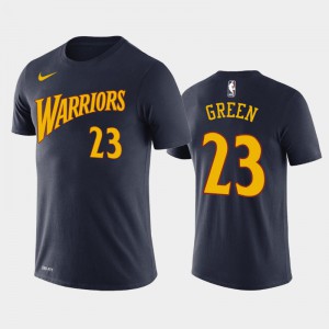 Men Draymond Green #23 Navy Hardwood Classics Golden State Warriors T-Shirts 758569-140