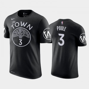 Men Jordan Poole #3 City Golden State Warriors 2019-20 Black T-Shirt 324117-468