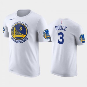 Men Jordan Poole #3 Golden State Warriors 2019 NBA Draft White Association T-Shirt 533258-551