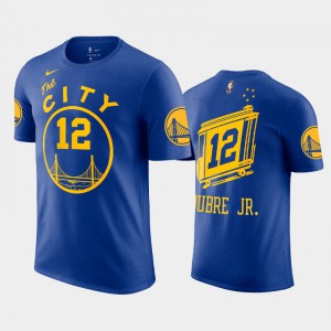 Men's Kelly Oubre Jr. #12 Hardwood Classics Blue 2020-21 Golden State Warriors T-Shirts 420931-152