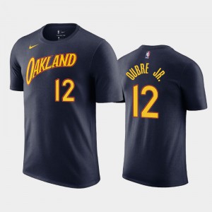 Men's Kelly Oubre Jr. #12 2020-21 Navy Golden State Warriors City T-Shirt 656360-816