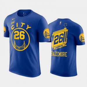 Men Kent Bazemore #26 Hardwood Classics 2020-21 Blue Golden State Warriors T-Shirts 153852-218