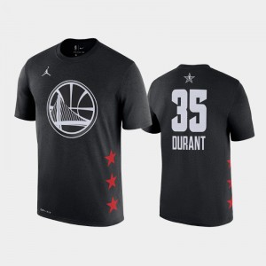 Mens Kevin Durant #35 Golden State Warriors 2019 All-Star Black T-Shirts 968786-660