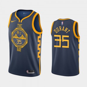 Men's Kevin Durant #35 City Golden State Warriors 2018-19 Navy Jerseys 683569-156