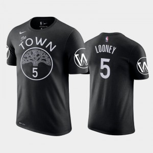 Men Kevon Looney #5 City 2019-20 Black Golden State Warriors T-Shirt 716390-882