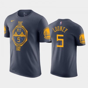 Men's Kevon Looney #5 2018-19 Golden State Warriors City Gray T-Shirts 683605-363