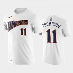 Men's Klay Thompson #11 Hardwood Classics White Golden State Warriors T-Shirt 757298-587