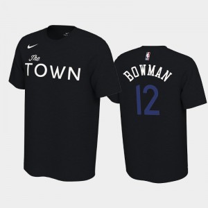 Mens Ky Bowman #12 Earned Edition 2019-20 Black Golden State Warriors T-Shirts 565093-554