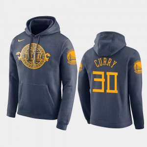 Men's Stephen Curry #30 Golden State Warriors 2018-19 Pullover Navy City Hoodies 258423-786