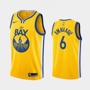 Mens Alen Smailagic #6 The Bay Gold Golden State Warriors Statement Jersey 382101-335