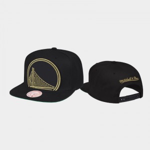 Mens Crop Neon XL Snapback Black Golden State Warriors Hats 376022-929