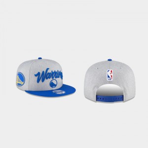 Men Heather Gray Official On-Stage 9FIFTY Snapback Adjustable 2020 NBA Draft Golden State Warriors Hats 112052-559