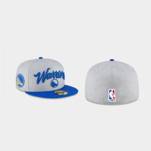 Men's 2020 NBA Draft Golden State Warriors Heather Gray OTC 59FIFTY Fitted Hat 614378-856