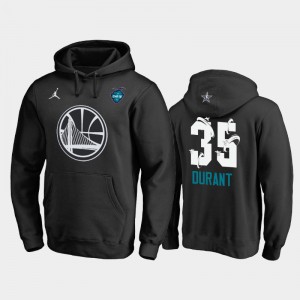 Mens Kevin Durant #35 Golden State Warriors Black 2019 All-Star The Buzz Side Sweep Pullover Hoodies 752492-147