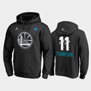 Mens Klay Thompson #11 The Buzz Side Sweep Pullover Golden State Warriors Black 2019 All-Star Hoodie 228266-940